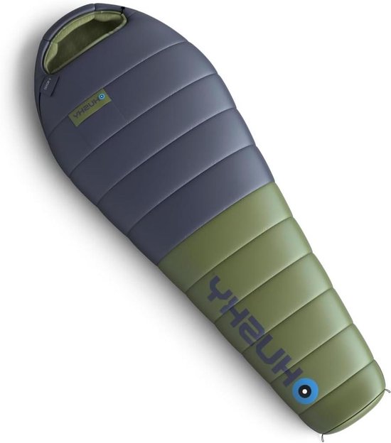 Mummy Slaapzak - Kampeerzak Outdoor - Kamperen en Reizen - Lichtgewicht Compact - 220 cm - Blauw Groen