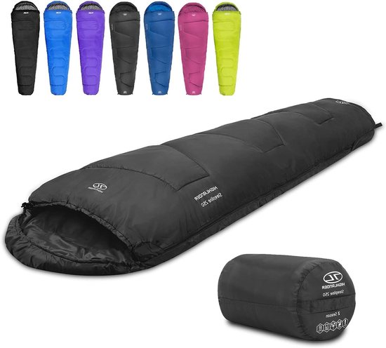 Mummy Slaapzak - Kampeerzak Outdoor - Kamperen en wandelen - Compressiehoes - 210 cm - Grijs