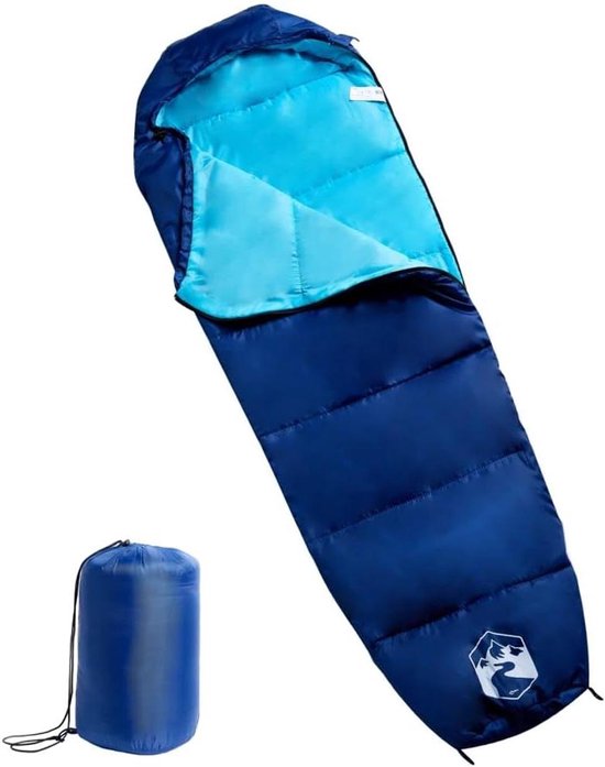 Mummy Slaapzak - Kampeerzak Volwassenen - Buiten Overnachten - Waterbestendig Ontwerp - 3 Seizoenen - Marineblauw