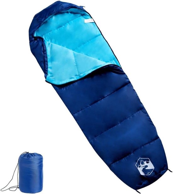 Mummy Slaapzak - Kampeerzak Volwassenen - Buitenavonturen - Waterbestendige Buitenschaal - 3 Seizoenen - Navy Blauw