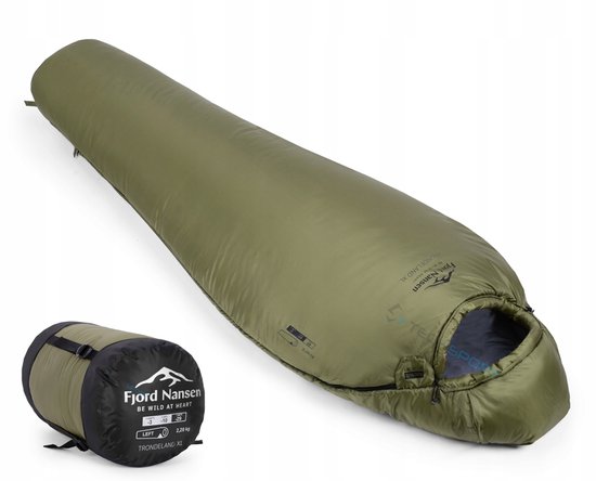 Mummy Slaapzak XL -29°C, Waterdicht, Synthetisch, Groen
