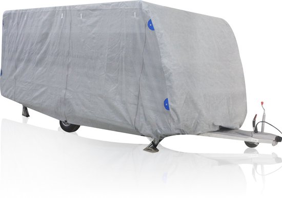 Muntel® Caravanhoes - Caravan beschermhoezen - Camperhoezen - Waterdicht - UV-bestendig - Maat S - 4,60 x 2,50 x 2,20 M - (170g/m²)