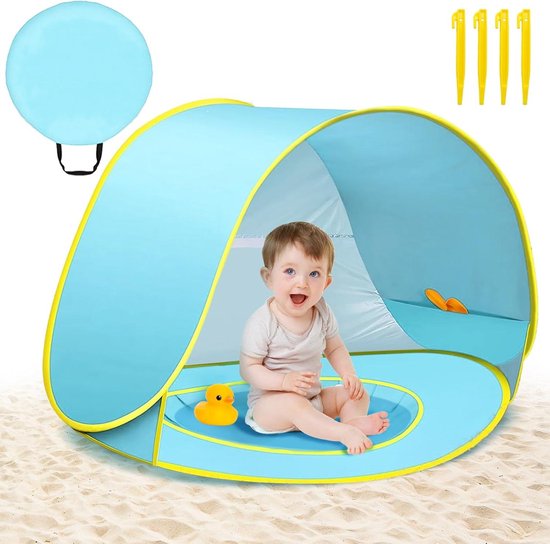 Muschel Pop Up Automatische Draagbare UV-bescherming 50+ Strand Muschel Reizen Familie Bagage Strand van Merkloos