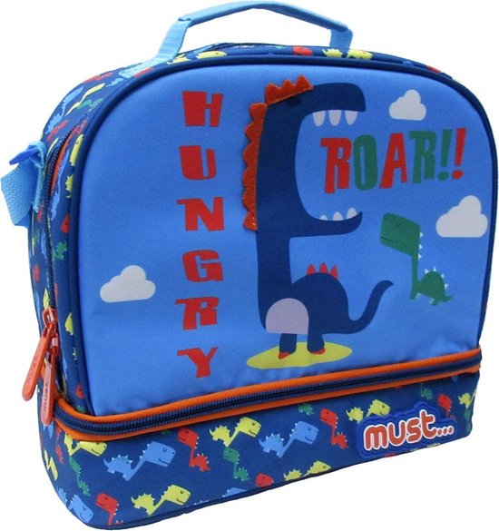 Must Dino koeltasje - 27 x 24 x 13 cm - Blauw van Must