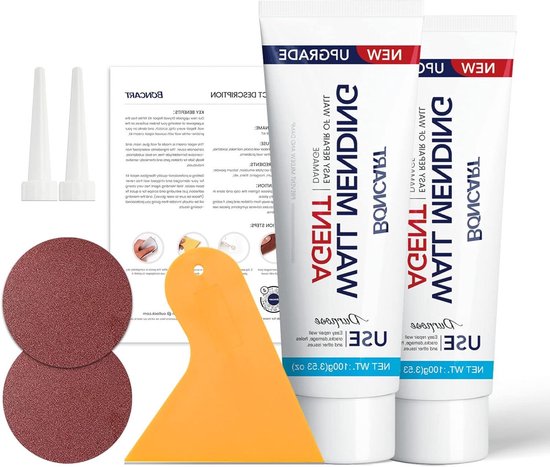 Muur Reparatie Kit - Gipsplaat Herstel - Gaten Dichten - Waterdicht & Streeploos - 2x 100g Middel - Wit van Merkloos
