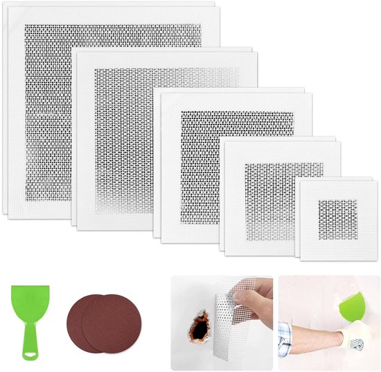 Muur Reparatie Patch - Gipsplaat Herstel - Scheuren Dichten - Zelfklevend Aluminium Gaas - 2 tot 10 Inch van Merkloos