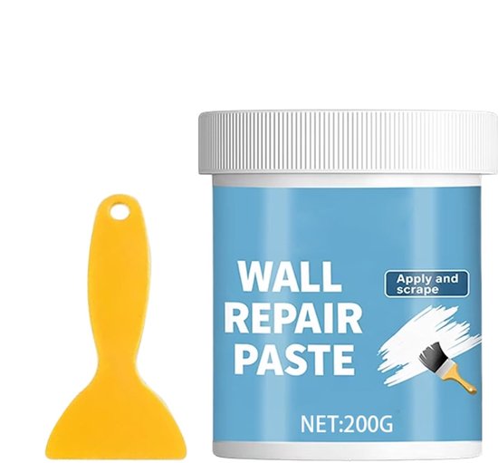 Muurreparatie Kit - Gipsplamuur Pasta - Scheuren Vullen - Waterdicht & Sneldrogend - 200g Inhoud - Wit van Merkloos