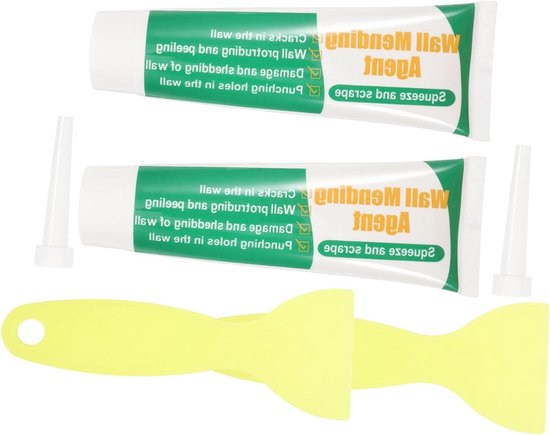 Muurreparatie Kit - Plamuur Set - Muren Herstellen - Sneldrogend - 16 x 5.5 x 3.2 cm - Wit