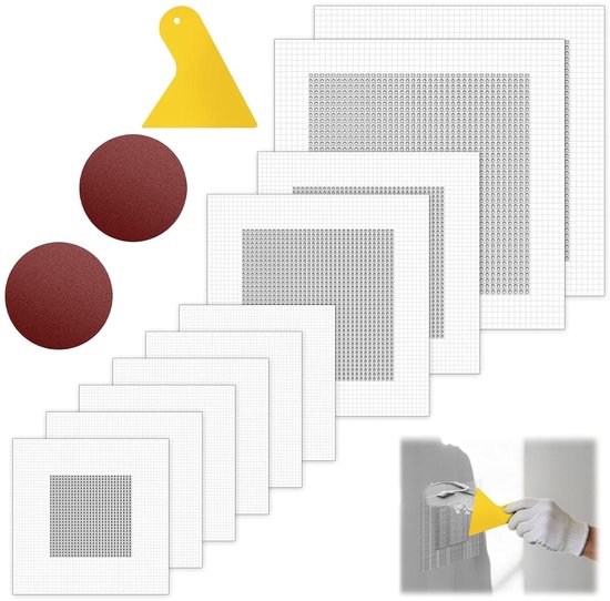 Muurreparatie Pleister Set - Gaten Repareren Kit - Muren Herstellen - Zelfklevend Aluminium - 2/4/6 Inch - Zilver