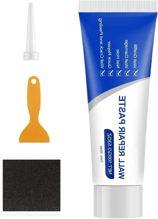 Muurreparatieset - Plamuurpasta Gatreparatie - Muurherstel - Snelle en Naadloze Afwerking - 100g - Veelkleurig