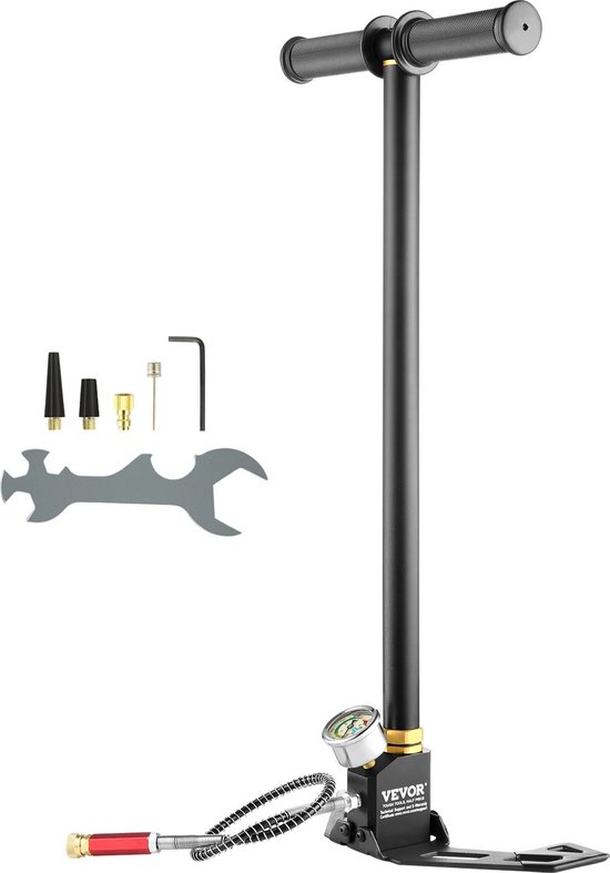 Mygroot 3 Stage PCP Pomp met Manometer - 4500psi - voor vullen luchtpistool van Merkloos