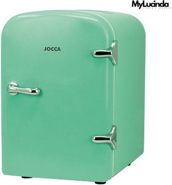 Mylucinda® Mini Koelkast – 4L – Koelbox Met Handvat En Anti-Slip – 27x19x28 cm – Inclusief Autoaansluiting En Stekker – Turquoise van MyLucinda
