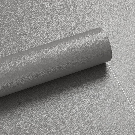 MYSHELL Faux Leather Self-Adhesive Sold by the Metre Leather Repair Patch PU Faux Leather Repair Kit for Sofa, Car Seat Furniture Motorcycle Handbags (Grey, 40 x 100 cm)