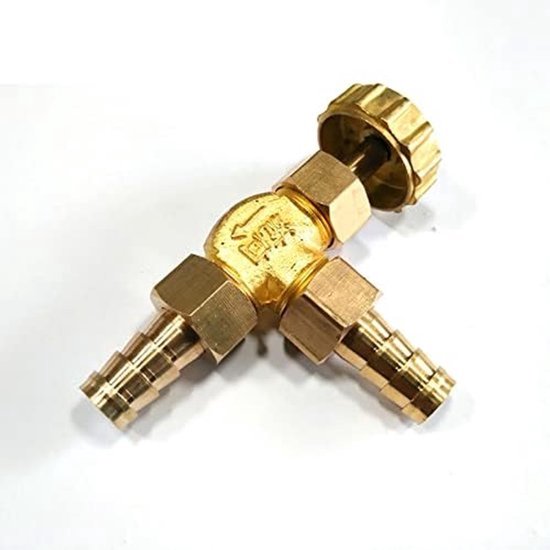 Naaldventiel Messing - Parallel/Hoek Ventiel - 8mm/10mm Uitgangsdiameter - 1 Stuk - Voor Propaan/Butaan - Druk tot 1 MPa - Gasklep