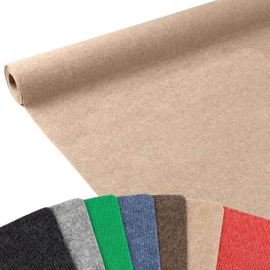Naaldvilt Tapijt - Vloerbedekking Meter - Evenementen Aankleden - Brandvertragend B1 - 2 x 1 m - Beige