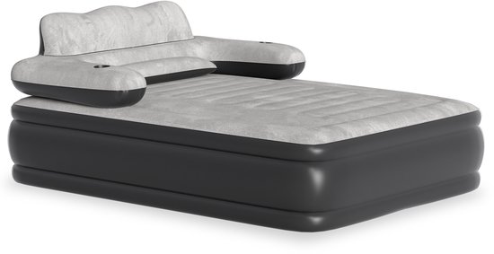 NAIZY Luchtbedden 145x195x82cm Tweepersoonsbed Luchtmatras Zelfopblazend met rugleuning & Elektrische luchtpomp Snel opblazen/ leeg laten lopen Opvouwbaar luchtbed Laadvermogen tot 250KG van Merkloos