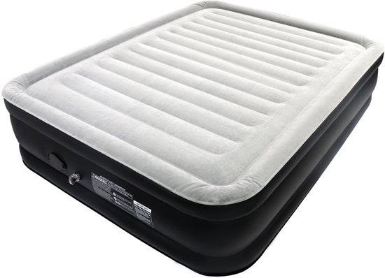 NAIZY Luchtmatras 2 Persoons Luchtbed Zelfopblazend 195x152x46cm Opblaasbaar Matras met Elektrische Pomp Opblaasbaar Matras Gastenbed Reisbed voor Camping & Thuisgebruik van Merkloos