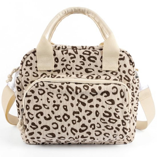 Namajunas - Koeltasje klein - Koeltas 12L - Lunchtas dames - Geïsoleerde tas van ribfluweel - Levensmiddelenecht PEVA-voering - 5-vaks tote bag met afneembare schouderriem - Schoudertas voor kantoor, werk, picknick - Stijlvol en duurzaam van Merkloos