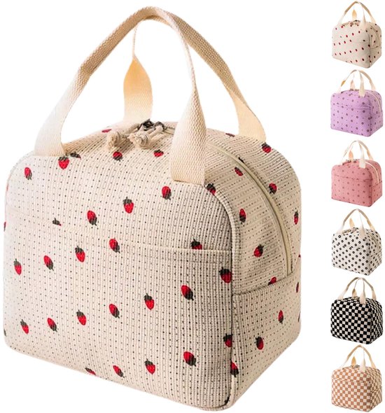 Namajunas - Koeltassen - 25x21x17cm - 9-liter - Lunchtas - Met aluminium voering - Handvat Riem - Koeltas - Lunch Bag - Geïsoleerde Koeltas - Picknicktas - Geschikt voor picknicks, school en werk. van Namajunas