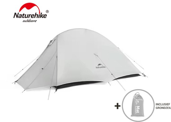 Naturehike® Cloud Up 1 UltraLight - 1 persoons tent - Ultra Lichtgewicht tent - Incl. grondzeil - 25D 1500MM - Outdoor - Waterdicht - Kampeertent - Trekkerstent - Koepeltent van Merkloos