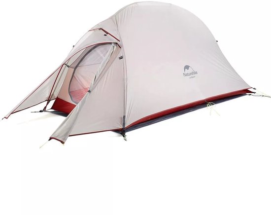 Naturehike Cloud Up 1 Upgraded – 1 persoons lichtgewicht tent – Waterdichte kampeertent – 20D 4000MM – Inclusief grondzeil – Outdoor trekking – Grijs van Merkloos