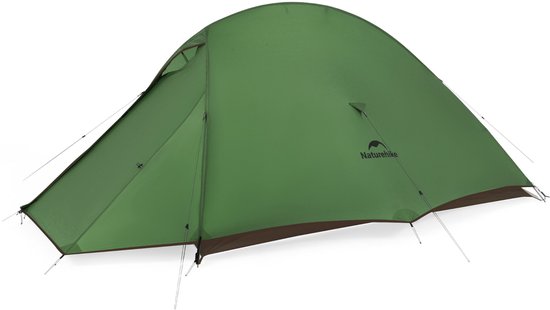 Naturehike Cloud Up 2 PRO – 100% PFAS-vrij – 2 persoons tent – Lichtgewicht tent – Incl. grondzeil – 20D 3000MM – Forest Green