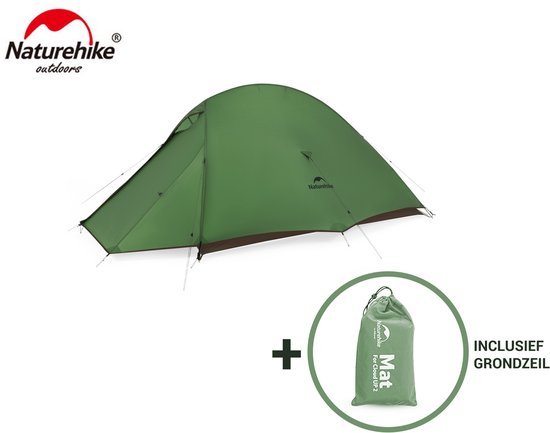 Naturehike Cloud Up 2 PRO - 2 persoons tent - Ultra Lichtgewicht tent - Incl. grondzeil - 20D 3000MM - Outdoor - Waterdicht - Kampeertent - Trekkerstent - Koepeltent van Naturehike