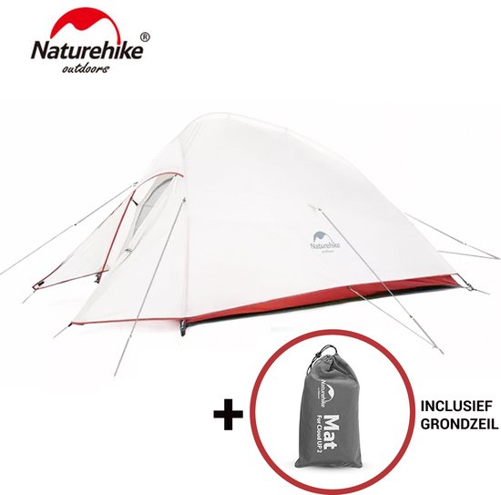 Naturehike® Cloud Up 2 Upgraded - 2 persoons tent - Lichtgewicht tent - Incl. grondzeil - 20D 4000MM - Outdoor - Waterdicht - Hiking & Wandelen van N/A