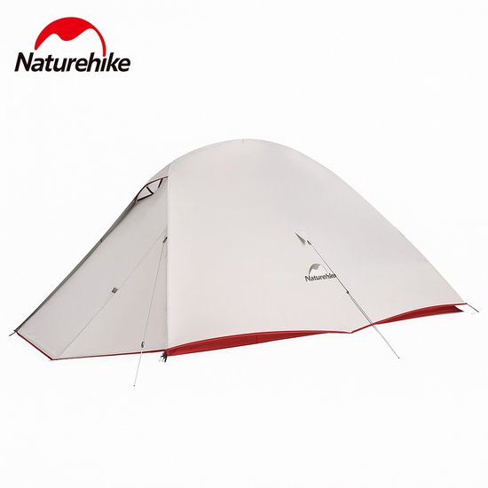 Naturehike® Cloud Up Pro Tent - Camping Tent - 2 personen - Ultra lichtgewicht tent - Outdoor - Hiking & Wandelen - Waterdicht - 3 seizoenen - Incl. grondzeil - Lichtgrijs van Naturehike
