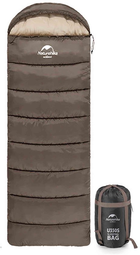 Naturehike ENVELOPE STYLE slaapzak met capuchon U350S (grijs) van Merkloos