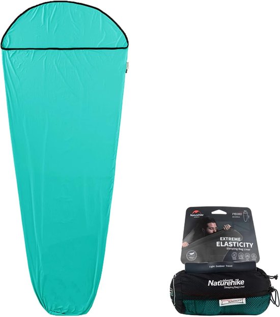 Naturehike hoge elasticiteit slaapzak voering pauwblauw van N/A