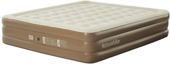Naturehike Horizon opblaasbaar luchtbed - 3-Persoons - Oplaadbare elektrische pomp - 45 cm Hoog - Tot 450 kg - Snel opblazen & leeglopen - Binnen & buiten - 200 × 180 × 45 cm
