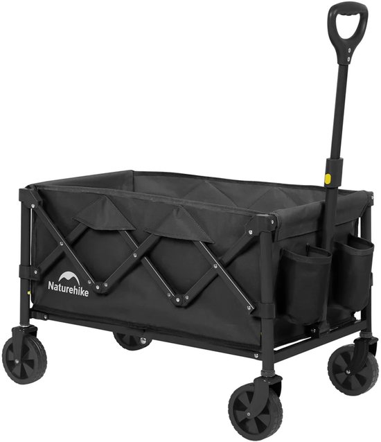 Naturehike mini opvouwbare bolderkar - 110 L - 120 kg draagvermogen - 6 kg lichtgewicht - scheurvast Oxford bekleding & stalen frame - 360° zwenkwielen - inklapbaar met telescoophandvat