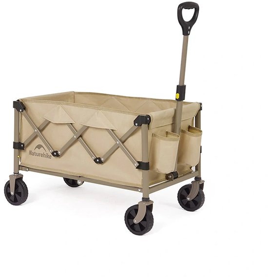 Naturehike opvouwbare bolderkar mini - 110 L / 100 kg draagvermogen - 6 kg lichtgewicht - scheurvaste 600D Oxford bekleding & stalen frame - 360° zwenkwielen - inklapbaar van Naturehike