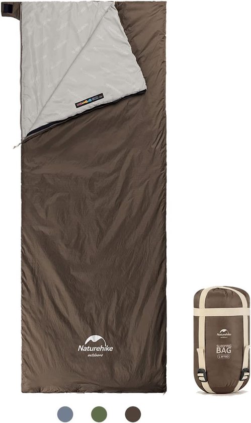 Naturehike Slaapzak, Ultralichte Omslagslaapzak, Zomer, Dekenslaapzak, Draagbaar, Waterdicht,Compact, Warme Slaapzak voor Kinderen en Volwassenen op de Camping, Trekking, Outdoor, voor 3 Seizoenen