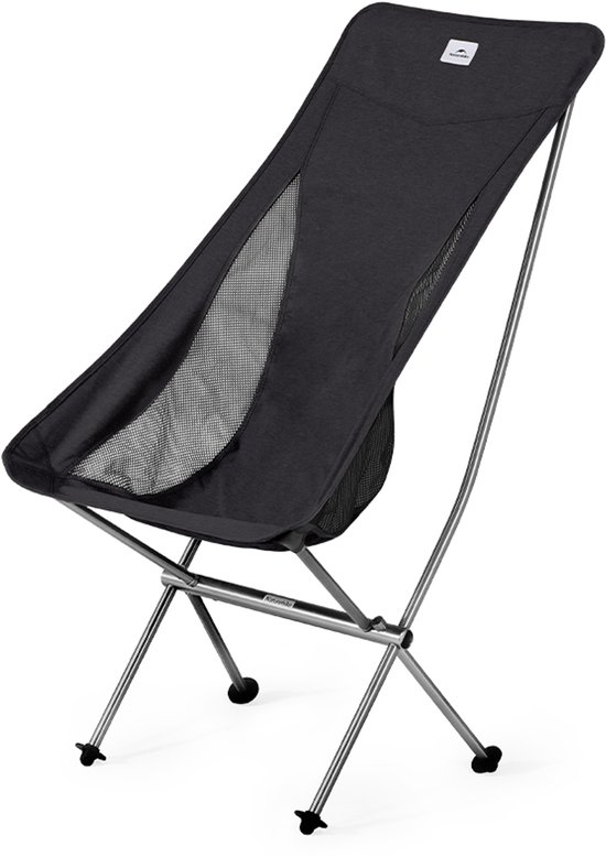 Naturehike Stellaluna L04 Campingstoel - Maat L - 7075 Aluminium Frame - Maximale belasting 150 kg - Zwart