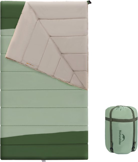 Naturehike Tweepersoons Slaapzak – 3-Seizoenen – 2 tot 7 °C – 200 × 115 cm van Merkloos