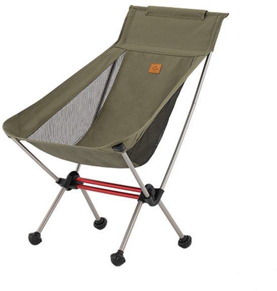 Naturehike ultralichte campingstoel opvouwbaar - Compacte outdoor stoel met Aluminium Frame en Opbergtas - Tot 120 kg - 44 × 46 × 103 cm- Voor Kamperen, Wandelen, Vissen, Strand & Picknick