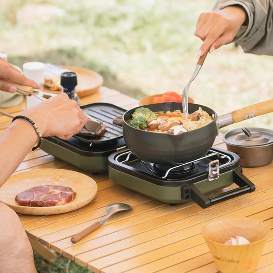 Naturehike Verbeterde Dubbele Vuur Opvouwbare Gasoven Outdoor Draagbare Cookout Gear van Merkloos