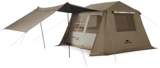 Naturehike Village 6.0 automatic tent - 4 persoons - 4 seizoenen - blackout tent - waterdicht - automatische opzet - inclusief luifel van Naturehike