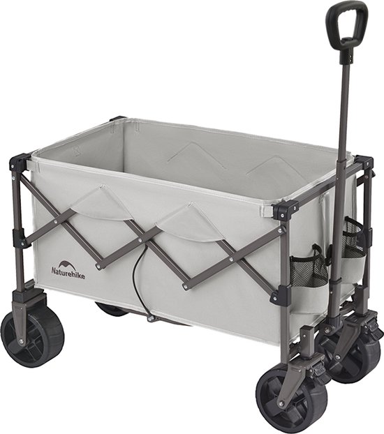 Naturhike Lightweight Folding Trolley – 120 kg - 88 × 46 × 93 cm - Plat inklapbare bolderkar - Opvouwbare Bolderkar 100L met Remmen & All-Terrain Wielen van Merkloos