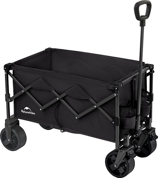 Naturhike Lightweight Folding Trolley - 120 kg - 88 × 46 × 93 cm - Plat inklapbare bolderkar - Opvouwbare Bolderkar 100L met Remmen & All-Terrain Wielen van Merkloos