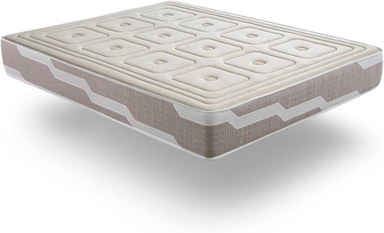 Natuurlijk Matras - Katoen Linnen Matras - Spierontspanning Slaap - Gemaakt van Natuurlijke Stoffen - 140x190 cm - Beige van Merkloos