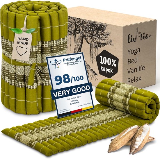 Natuurlijke Kapok Rolmatras voor Gasten en Reizen - Duurzaam en Handgemaakt van Merkloos