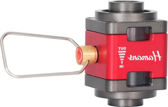 Navuladapter met zichtbare ramen voor gasbus brandstofoverdracht buiten - backpacken - draagbaar - gasdrukklep - opblaasventiel met draagtas (ADAPTER-815) van Merkloos