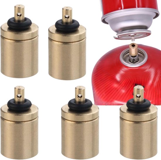 Navuladapter voor gasflessen, gasvuladapter, gasflesadapter voor campingkoker, adapter voor inflatorcontainers, gasadapter voor schroefventiel,Gemakkelijk En Snelle Gas Refill Adapters