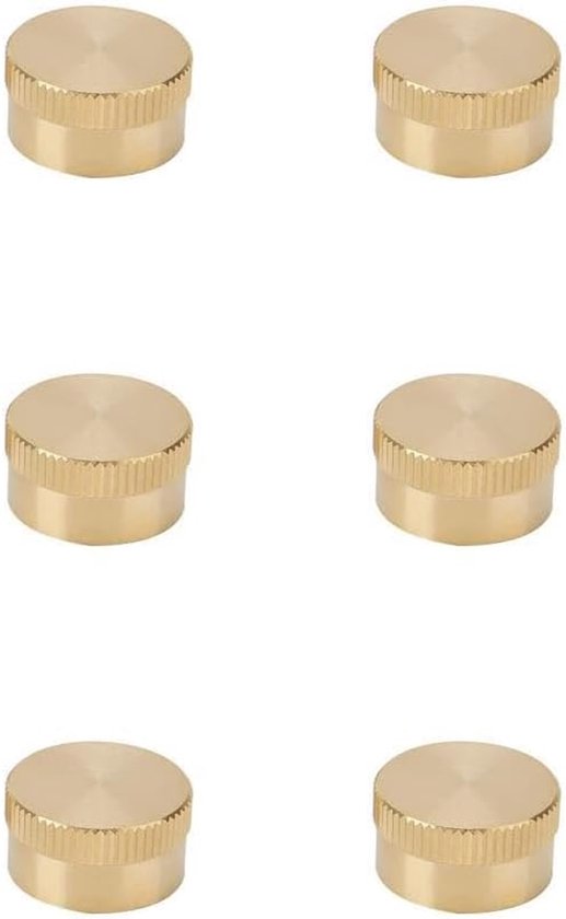 Navuldop Propaanfles - Gastank Deksels - Veilig Afsluiten - Massief Messing - 6 Sets - Messing