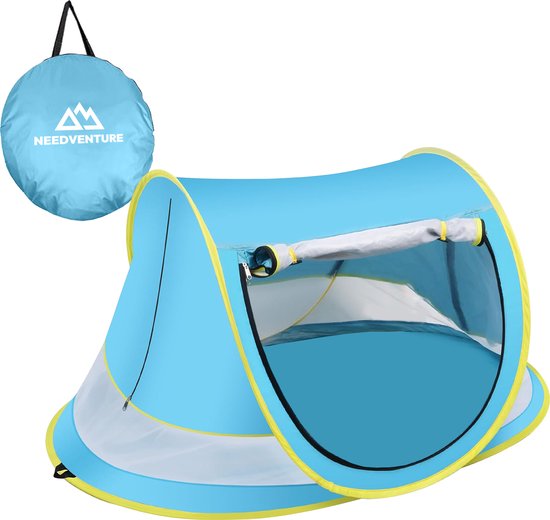 NEEDVENTURE® Baby Strandtent - Pop Up Tent - Strandtentje - Windscherm Strand - Camping Strandtentje - Speeltent - Blauw van NEEDVENTURE®