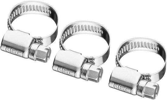 NEO Serie - Roestvrijstalen Slangklem - 10-16/9 mm - 3 stuks - Geschikt voor Water- en Pneumatische Installaties van Merkloos