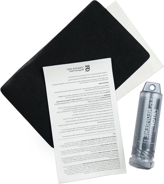 Neopreen Reparatiepatch - Stof Patch - Pakken Repareren - Hitte Geactiveerd - 25x15 cm - Zwart